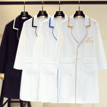 Beauty salon skin management work clothes female semi-permanent tattoo artist white coat micro-retouch beauty health care clothes set logo