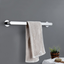 Towel rack Hole-free toilet bathroom 304 stainless steel towel bar single rod toilet towel storage rack
