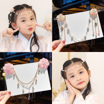 Ancient fashioned children's forehead chain eyebrows princess super fairy palace hairpinned decorative girl Han costume accessories