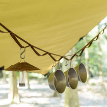 Yihu camping chrysanthemum rope canopy strap MOLLE storage strap multi-ring tree belt rope tied tree belt wear-resistant flat belt rope