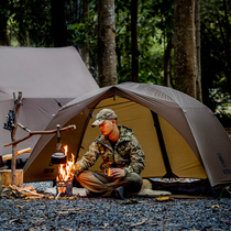 Yihu Landscape Double Tent 40D Windproof Outdoor Mountaineering Hiking Beach Camping Park Leisure Camping Tent