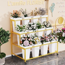 New products Modern multi-layer flower display shelf high-end art wedding bracket wake flower metal bucket frame