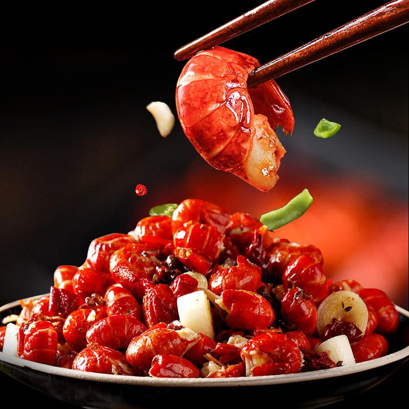 助力湖北潜江麻辣小龙虾尾虾球即食鲜活香辣味蒜蓉油焖熟食盒装