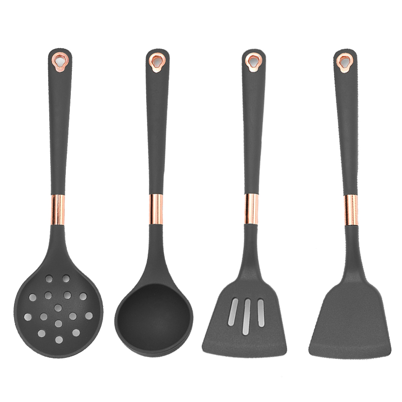 four sets -SOLID TURNER , SLOTTED SPATULA  ,  SLOTTED SPOON , DEEP SOUP LADLE