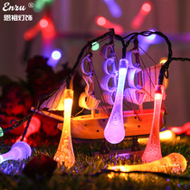 Solar outdoor light string balcony landscape light outdoor waterproof light string hanging tree colorful light night light courtyard layout