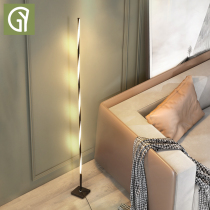 Vertical floor lamp floor lamp living room bedroom bedside atmosphere floor lamp Nordic net red minimalist creative led