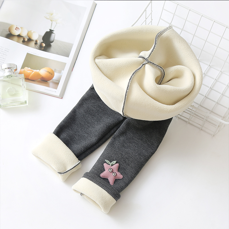 Autumn and Winter Children‘s Velvet Pants Outerwear Cotton Pants One Thick Leggings Winter Pants Baby Winter Lambskin Pants