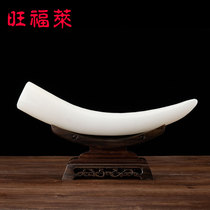 Natural jade ivory swing pieces Chinese style living room TV cabinet Guan Guan Wine Cabinet Bogu Stand Office Pendulum decorations