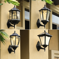 Solar wall lamp European outdoor waterproof wall lamp outdoor garden villa courtyard exterior wall aisle balcony door light