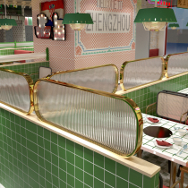 Light luxury long Hongbow glass covering decoration restaurant severance card seat fence fence fence