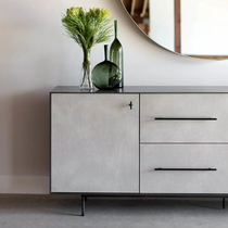 Nordic Italian minimalist light luxury TV cabinet Small household living room Household simple modern storage storage cabinet high section