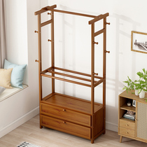 Hanging clothes hanger floor bedroom minimalist modern clothes rack widening containing rack hanger not occupied with space clotheshorse