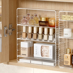 Mirror Cabinet Storage Box Acrylic bathroom bathroom cabinet cosmetics layered stroke shelf shelves toilet table