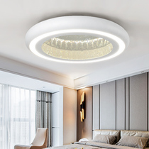 Ceiling lamp Bedroom lamp Living room super bright round bedroom three-color living room lamp Simple and generous household crystal lamp