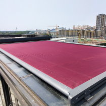 Sun room Outdoor villa glass roof shading sunscreen curtain Electric track telescopic sky curtain awning canopy