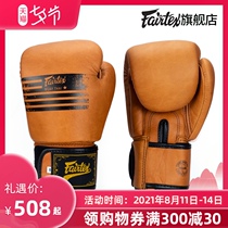 Fairtex Thailand imported training gloves retro color BGV21 Muay Thai leather boxing gloves Fight sanda