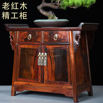 Old mahogany head case two-way cabinet cross-toed sandalwood lockers Fotai case case cabinet solid wood side cabinet tea cabinet