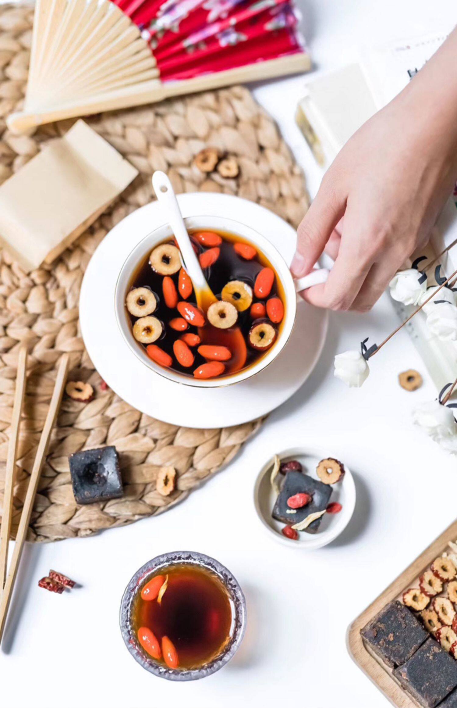 黑糖姜丝茶暖宫补气血美容养颜女人生大姨妈量少调理养生组合花茶