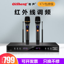 Chic Sound New Home Singing Wireless Microphone Professional One Tug Two U Section FM Stage Conference Anti-Howl Called K Song Sound Power Amplifier Receiver Infinitely Chair Metal Special Mike Microphone