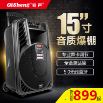 Chic 15 Inch Square Dance Sound 12 Inch Outdoor Performance Speaker Mobile Tie Bar High Power Bluetooth