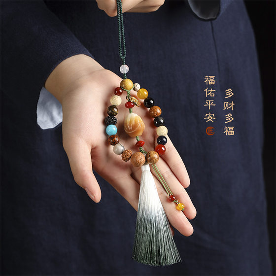 Duocai duofu National Trend 문학 그라디언트 술 TASSEL 18 씨앗 보디 차 교수형 자동차 백미러 자동차 펜던트 Duocai duofu National Trend 문학 그라디언트 술 TASSEL 18 씨앗 보디 차 교수형 자동차 백미러 자동차 펜던트
