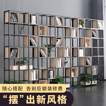Xin Laibang partition shelf industrial wind office bookshelf Wall Nordic living room floor iron screen display rack
