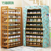 Shoe rack Simple doorway multi-layer dustproof economical doorless household dormitory indoor good-looking Oxford cloth thickened shoe cabinet