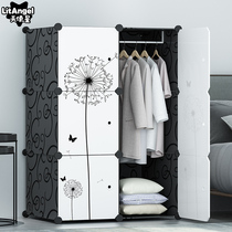 Simple wardrobe assembly modern simple plastic storage box imitation solid wood economic lockers cloth wardrobe storage cabinet