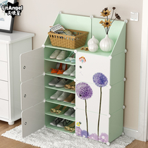 Simple shoe cabinet storage cabinet economical dustproof shoe cabinet living room dormitory household storage door multi-layer assembly shoe rack