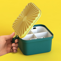 (Four-in-one convenient) seasoning box set household combination seasoning box seasoning storage salt jar seasoning tank