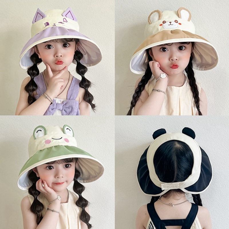 Children's Hat Summer New Air Top Uv Protection Boys and Girls Sun Protection Hat Sun Hat Cute Baby's Sun Hat