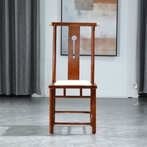 Hotel New Chinese Chair Bag Compartment Electric Big Round Table Matching Dining Chair Cloth Art Leather Art Solid Wood Restaurant Customised New