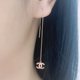 Dongri18K gold fashion letter ear line explosion style rose gold earrings trend wild color gold long earrings women Dongri18K gold fashion letter ear line explosion style rose gold earrings trend wild color gold long earrings women