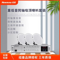 Newman fixed resistance coaxial ceiling sound professional subwoofer ceiling Horn five-zone Bluetooth power amplifier set