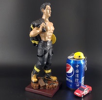 Can be engraved firefighting souvenir sculpture model firefighter retired to commemorate the reverse sculpture fire hero