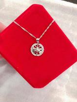 520 Send girlfriend fire blue friend Sterling silver necklace Birthday Valentines Day New Year gift anti sister-in-law couple memorial