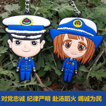 Flame Blue Fireman Key Buckle New 119 Activity Package Pendant Lovers Great Pendant Men and Women Feelings Gifts