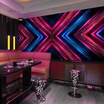 KTV emitting room decoration wallpaper cafeterial cafeteria cafeteria cafeteria technology and sensing bar colorful wallpaper cloth