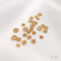 Ala 14K gold bag color-preserving snowflake diy handmade jewelry accessories bracelet necklace jewelry spacer loose bead material
