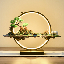 Chinese Zen reverse flow aromatherapy night light Circle home decoration porch opening gift Jiangnan scenery desktop ornaments