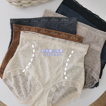 Underpants ladies girl high waist collecting and breathable big code bag glutes Sexy sexy and breathable cotton triangular trousers