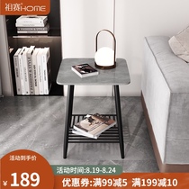 Rock board light luxury side A few high-end corners next to the sofa Simple small table Modern creative coffee table Wrought iron corner table