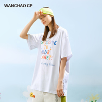WANCHAO CP elf smiley face T-shirt womens summer clothes couples National Tide brand loose half sleeve short sleeve shirt