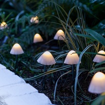 Solar lamp outdoor courtyard lights LED lights household with waterproof outdoor garden decorated mushroom plug color lamp belt