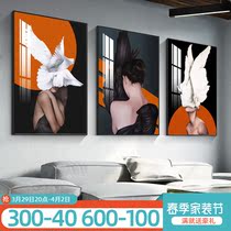 Beauties figure living room decoration painting modern sofa background wall hanging painting postmodern light lavish hotel room frescoes