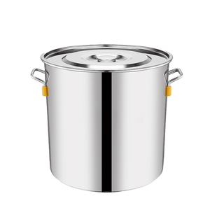 不锈钢食品级汤桶圆桶带盖商用加厚保温牛羊肉家用水桶油桶大容量