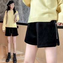 Pregnant women shorts autumn and winter wear wide leg pants winter tide mother pregnancy belly bottom shorts spring and autumn fashion