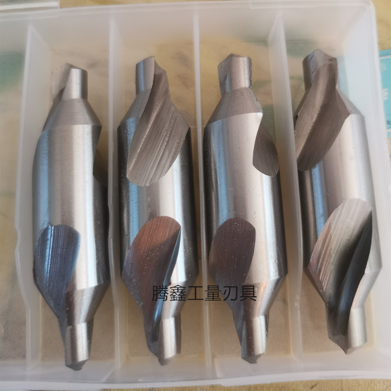 Straight shank full grinding titanium A type 60 degree center drill Double head auger drill fixed point drill 2 0-3 0-6-8-10-12