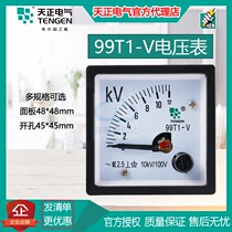 TENGEN DAY POSITIVE 99T1-V POINTER ALTERNATING CURRENT PRESSURE GAUGE 250450100 V 10 12KV PLATE METER