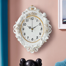 Eurostyle living room TV background wall hanging bell household decoration mute clock bedroom clock quartz clock home ornament
